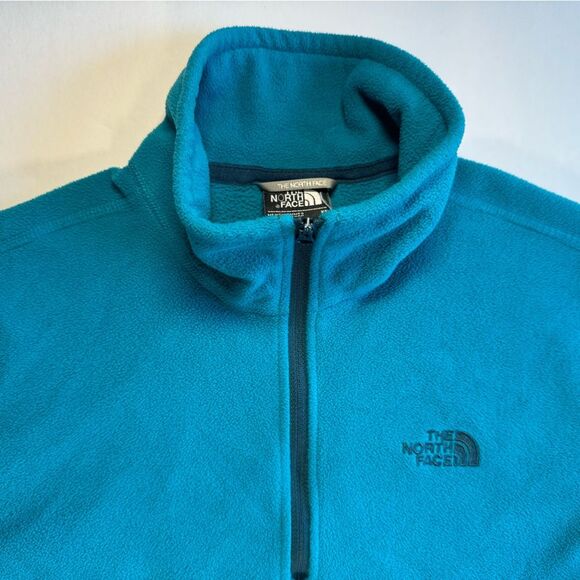 North Face Half Zip Long Sleeve Blue Fleece Pullover CLS1 Mens Size XS - Picture 3 of 8